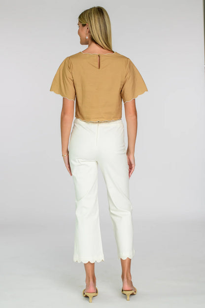 ELIZABETH JAMES Paloma Top Patch Ice Coffee