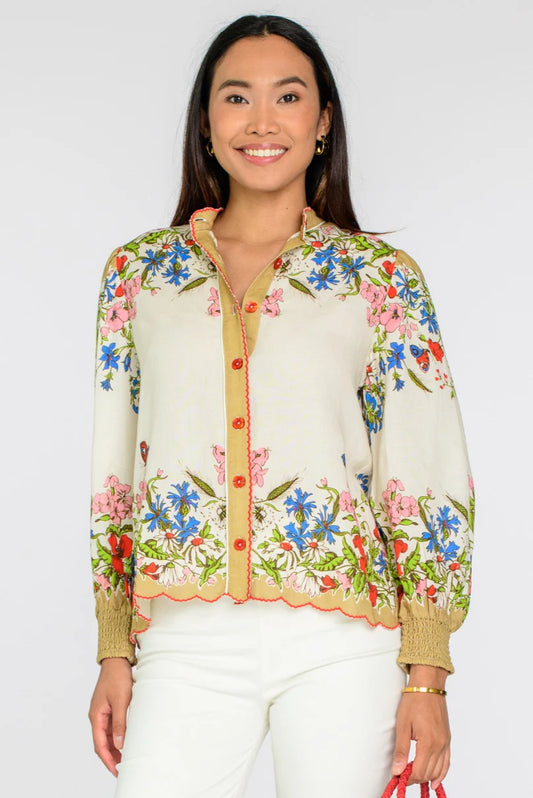 ELIZABETH JAMES Emily Top in Butterfly Garden