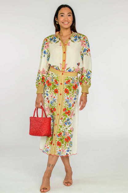 ELIZABETH JAMES Emily Top in Butterfly Garden