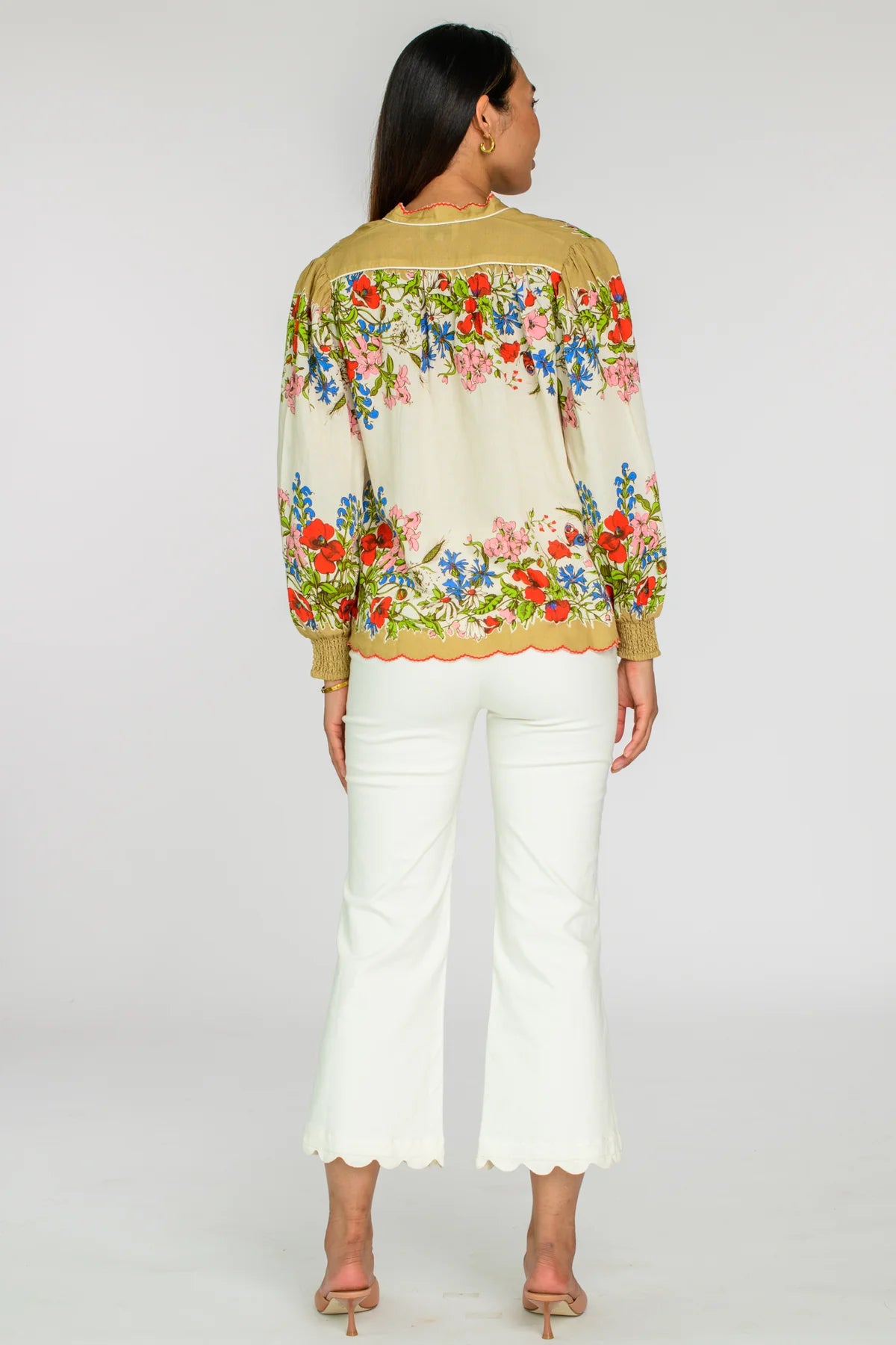 ELIZABETH JAMES Emily Top in Butterfly Garden