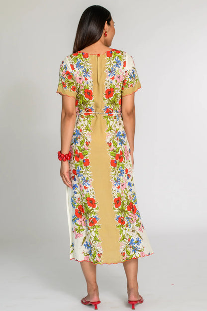 ELIZABETH JAMES Tess Midi Dress in Butterfly Garden