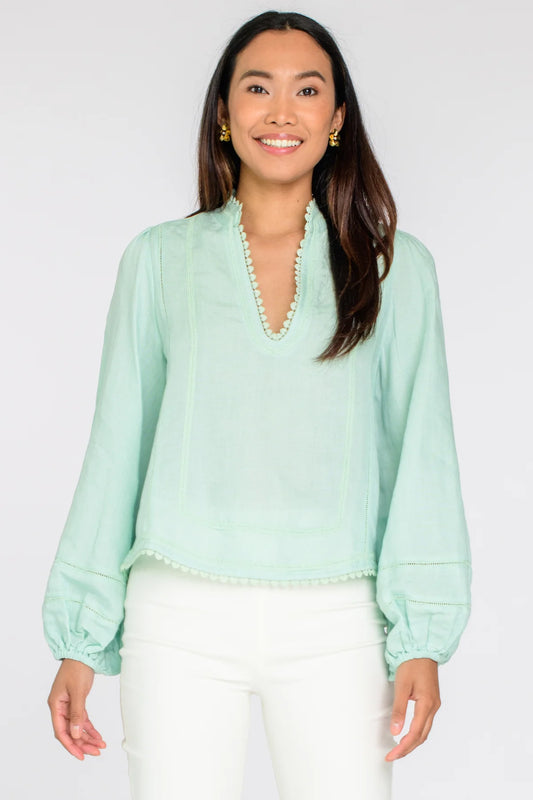 ELIZABETH JAMES Katie Top in Iced Mint
