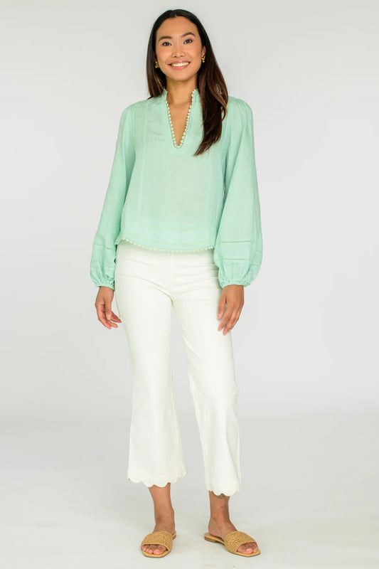 ELIZABETH JAMES Katie Top in Iced Mint