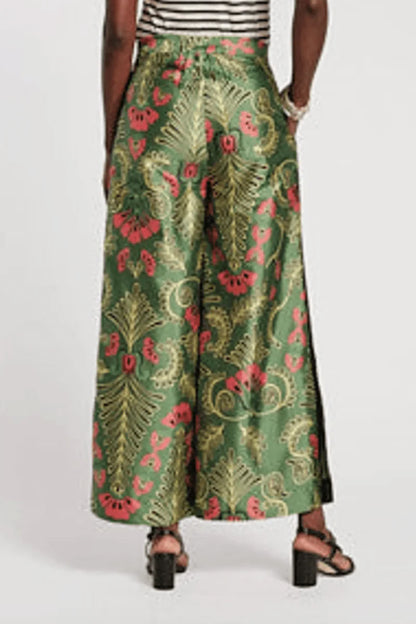 FRANCES VALENTINE  Palazzo Canopy Pant in green/pink
