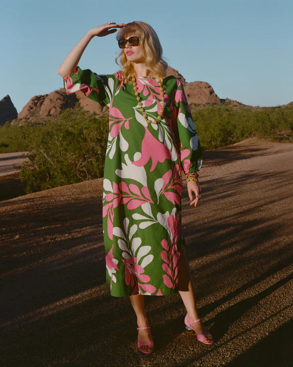 FRANCES VALENTINE  Minnow Maxi Dress - MODERN PALM COTTON