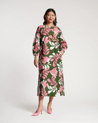 FRANCES VALENTINE  Minnow Maxi Dress - MODERN PALM COTTON