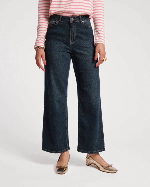 FRANCES VALENTINE Ace Jean Solid Stretch Denim Navy