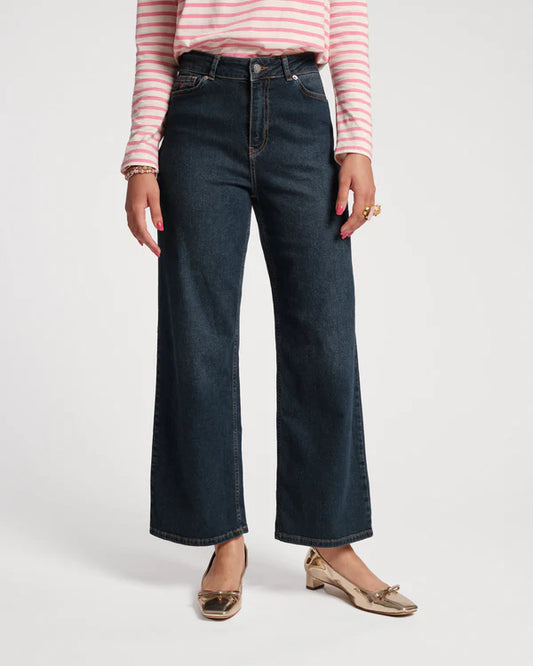 FRANCES VALENTINE Ace Jean Solid Stretch Denim Navy