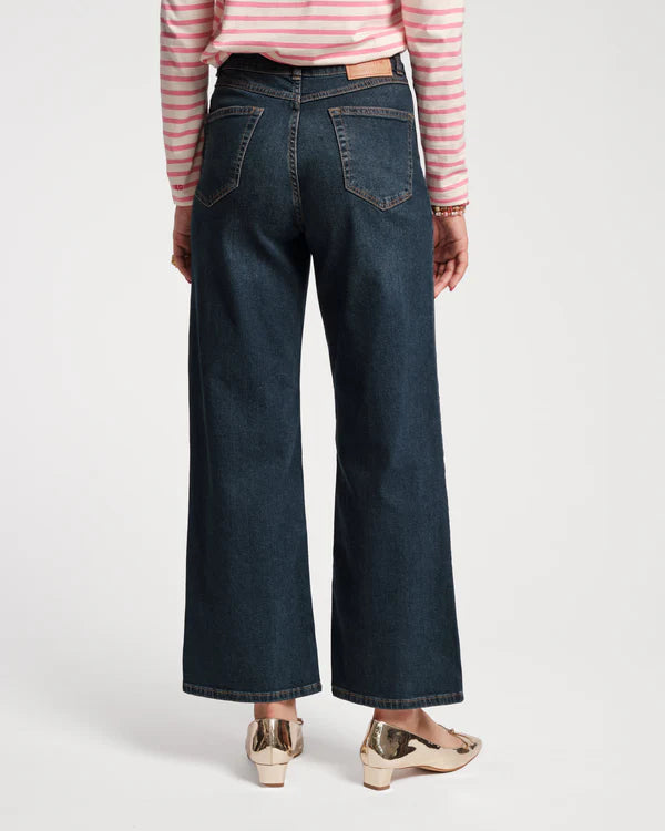 FRANCES VALENTINE Ace Jean Solid Stretch Denim Navy