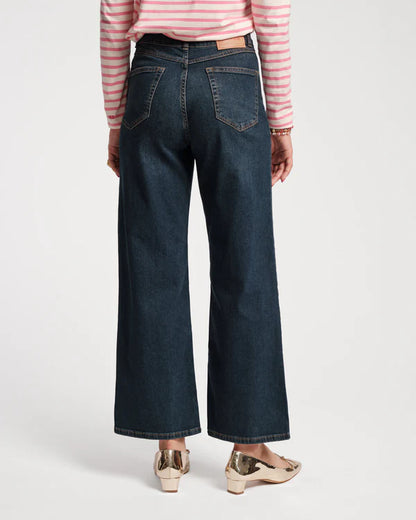 FRANCES VALENTINE Ace Jean Solid Stretch Denim Navy