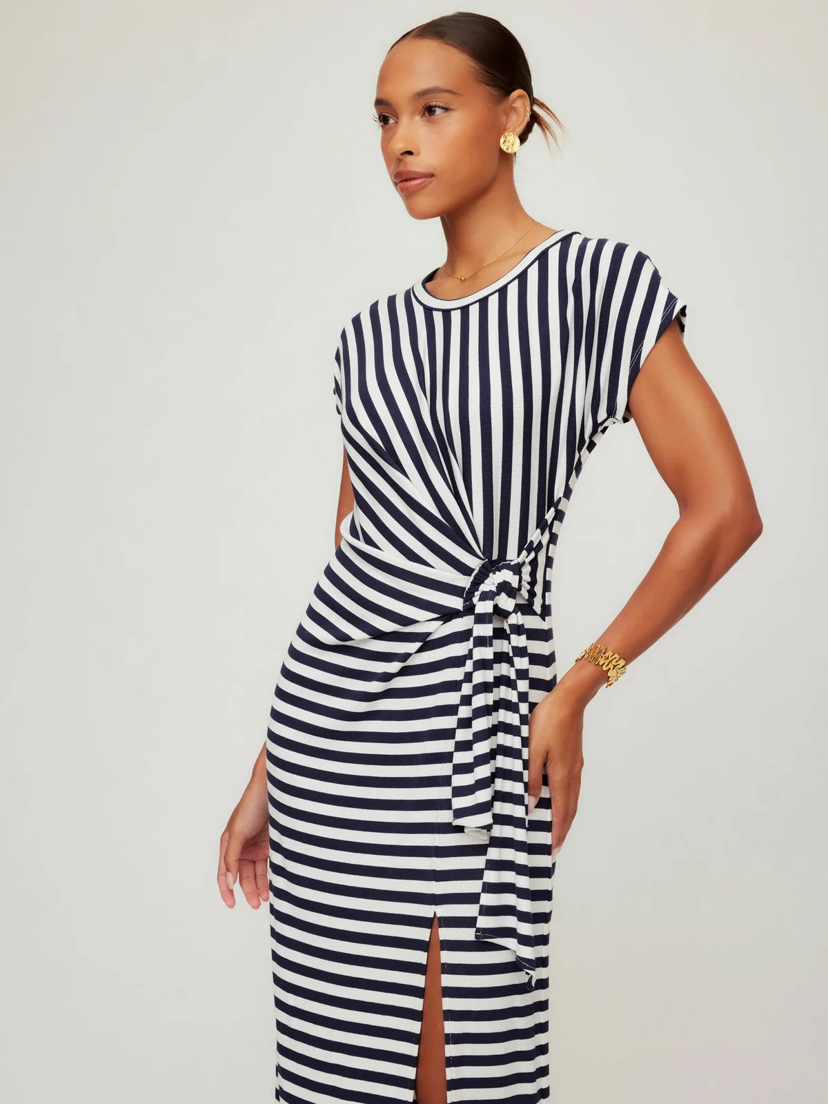 FIFTEEN TWENTY Marisa Side-Knot Midi Dress