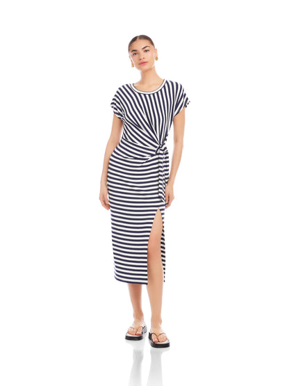 FIFTEEN TWENTY Marisa Side-Knot Midi Dress