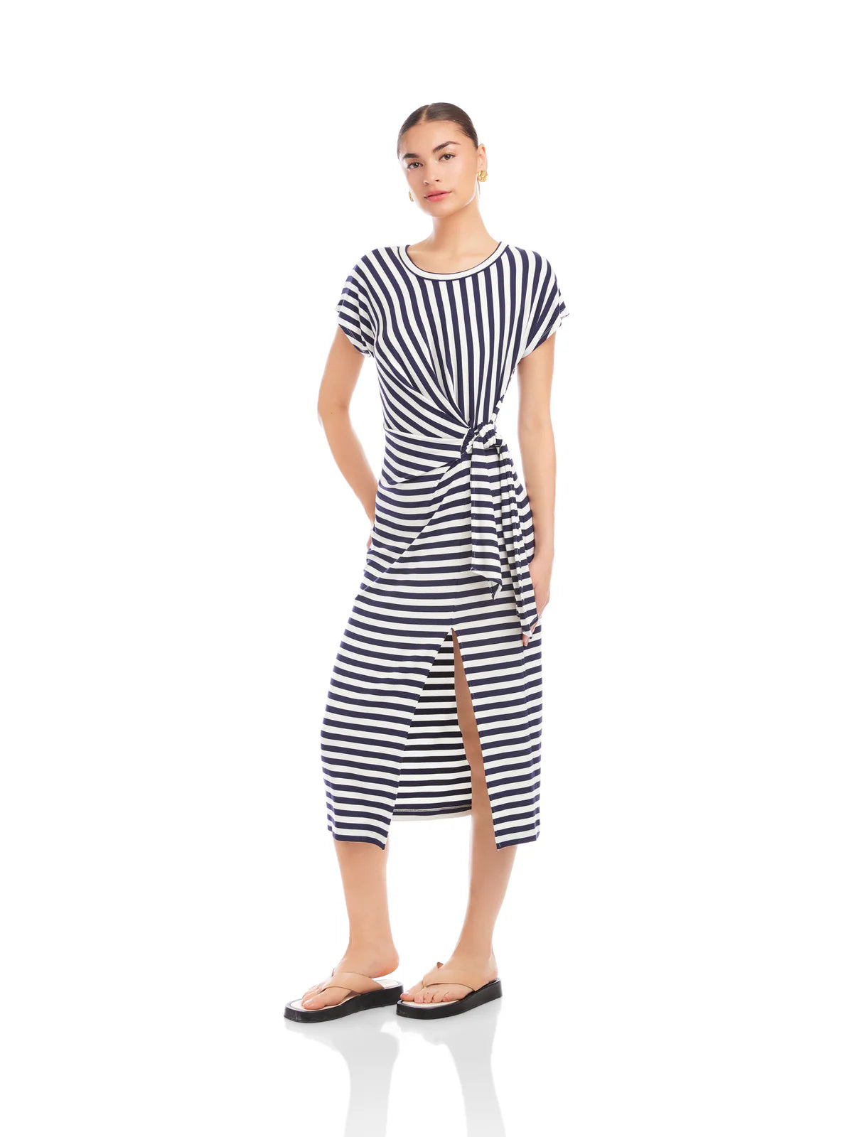 FIFTEEN TWENTY Marisa Side-Knot Midi Dress