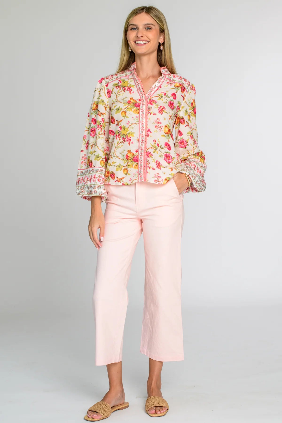ELIZABETH JAMES Tilda Pants in Pink Peony