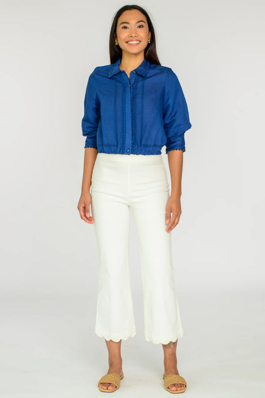 ELIZABETH JAMES Carter Top in Navy