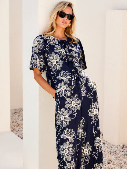 FIFTEEN TWENTY NADINE EMBROIDERED BOW DETAIL TOP