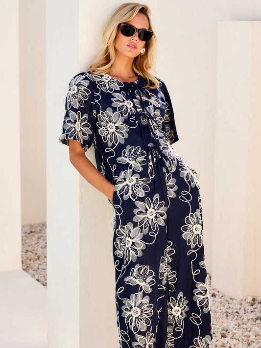 FIFTEEN TWENTY NADINE EMBROIDERED BOW DETAIL TOP
