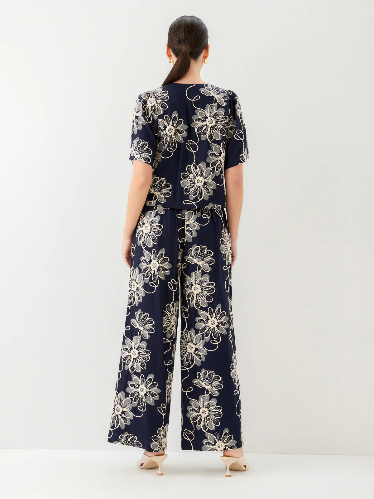 FIFTEEN TWENTY NADINE EMBROIDERED BOW DETAIL TOP