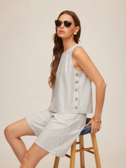 FIFTEEN TWENTY CLARICE SIDE BUTTON TOP