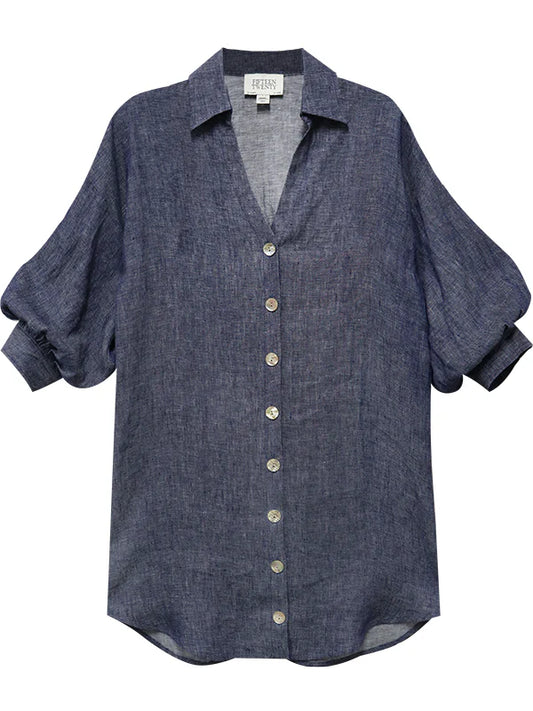 FIFTEEN TWENTY PHOEBE LANTERN SLEEVE SHIRTDRESS
