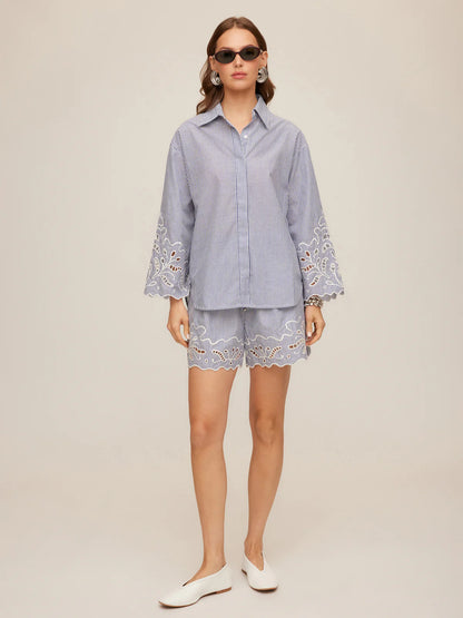 FIFTEEN TWENTY DAKOTA EMBROIDERED SHIRT