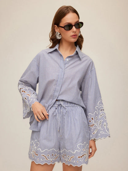 FIFTEEN TWENTY DAKOTA EMBROIDERED SHIRT