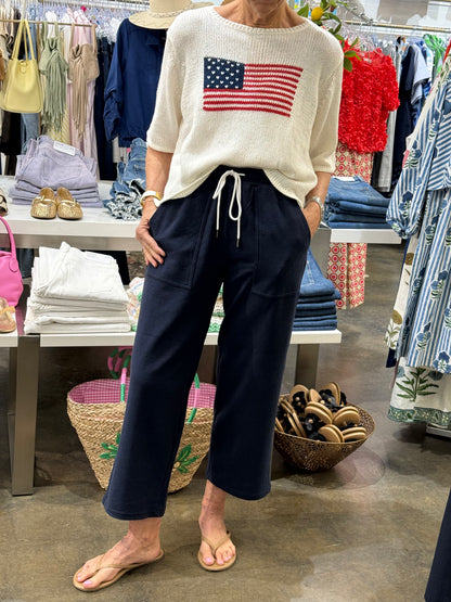 LILLA P TEXTURED TERRY PANT