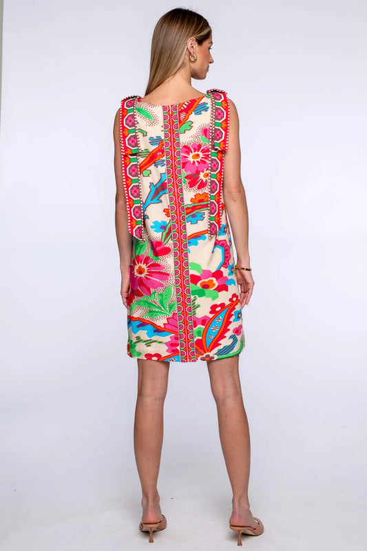ELIZABETH JAMES Nell Dress in Scroll With It Large Scale