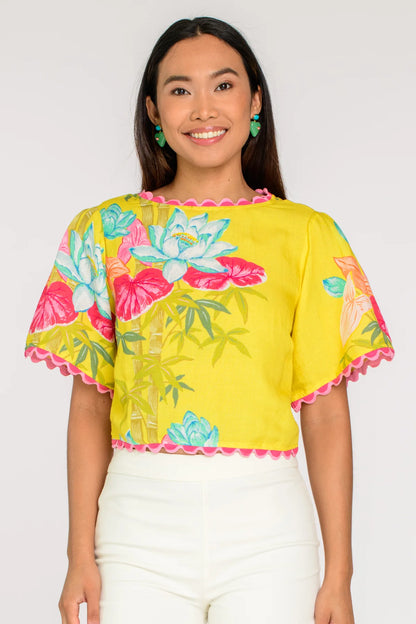 ELIZABETH JAMES Paloma Top in Tropical Bamboo