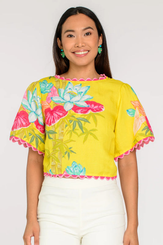 ELIZABETH JAMES Paloma Top in Tropical Bamboo