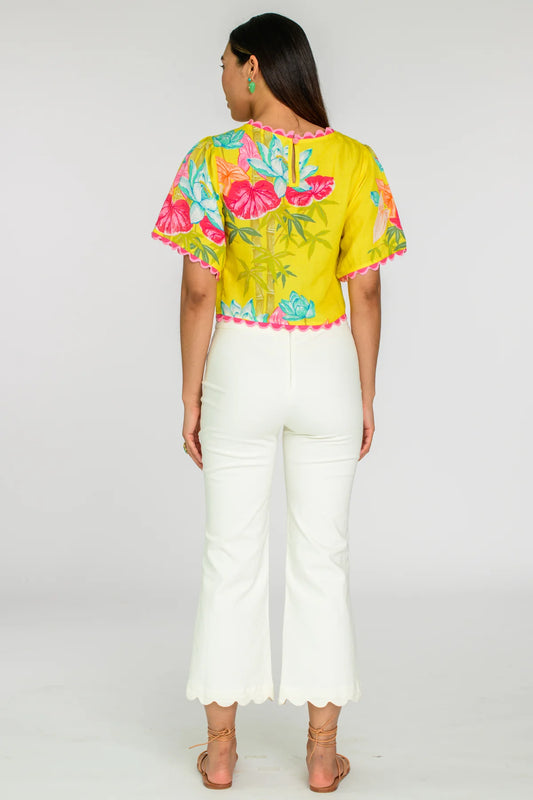 ELIZABETH JAMES Paloma Top in Tropical Bamboo