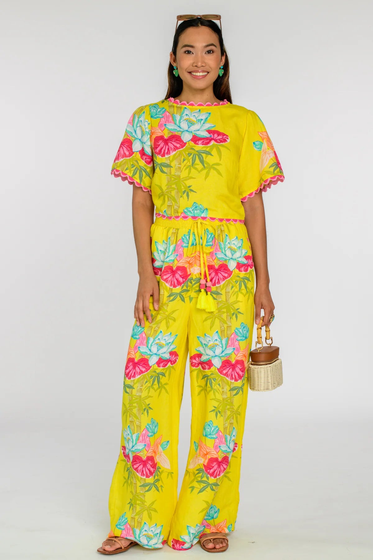 ELIZABETH JAMES Paloma Top in Tropical Bamboo