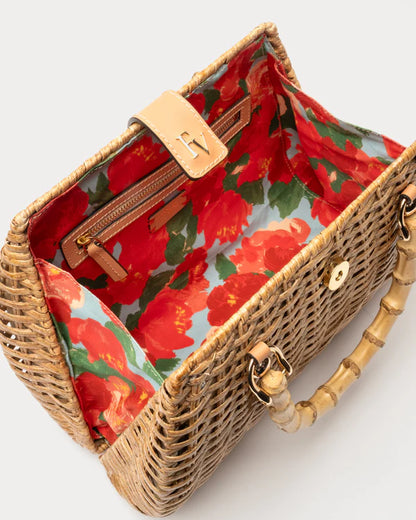 FRANCES VALENTINE Rooster Wicker Basket