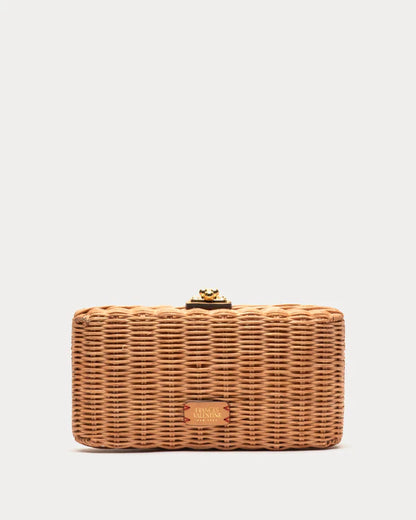 FRANCES VALENTINE Pepper Wicker Clutch