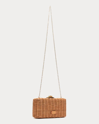 FRANCES VALENTINE Pepper Wicker Clutch