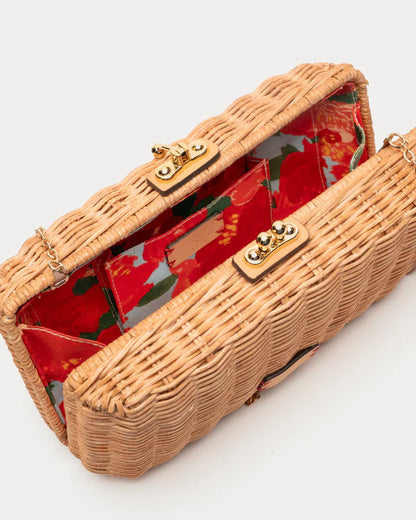 FRANCES VALENTINE Pepper Wicker Clutch