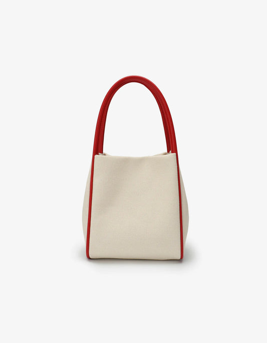 REMI/REID HOLLACE MINI TOTE CANVAS CONTRAST PIPING