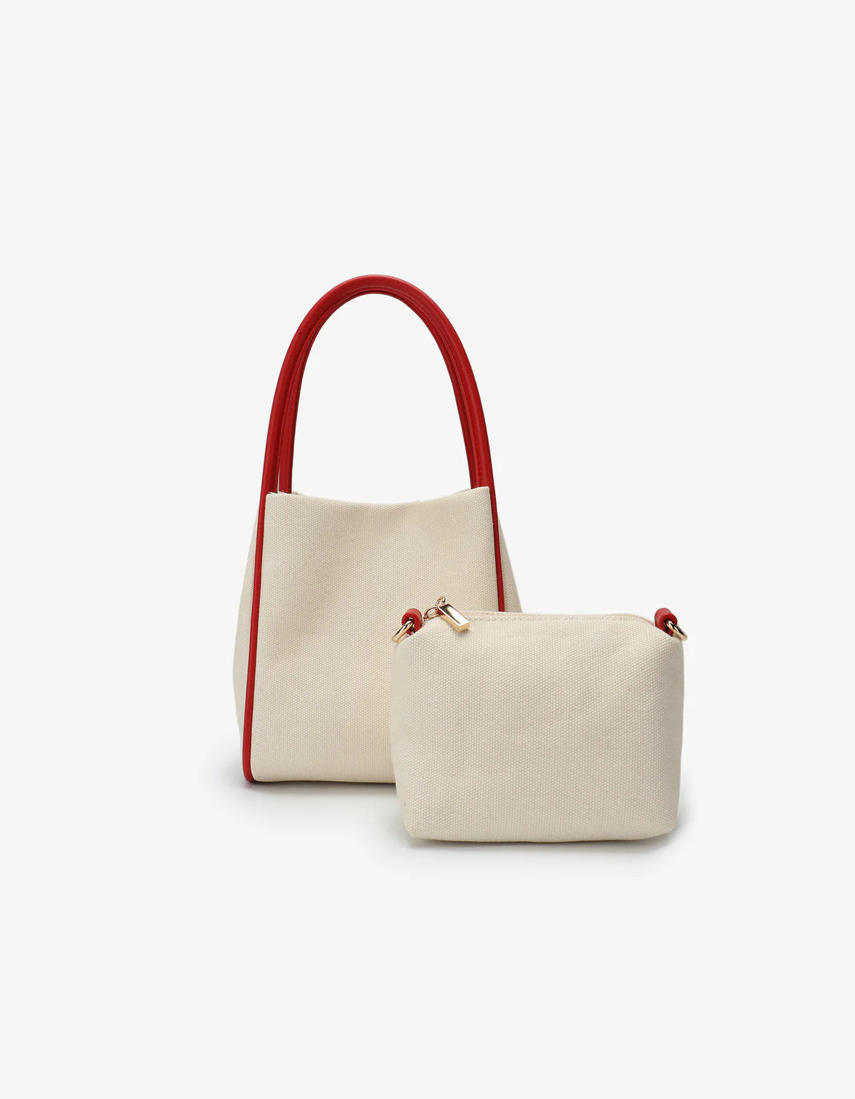 REMI/REID HOLLACE MINI TOTE CANVAS CONTRAST PIPING