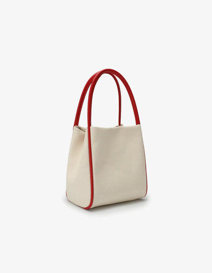 REMI/REID HOLLACE MINI TOTE CANVAS CONTRAST PIPING