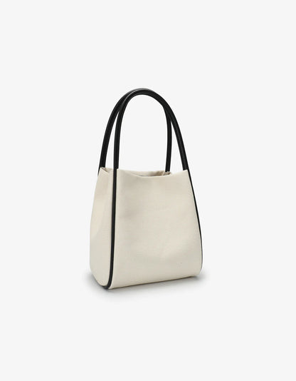 REMI/REID HOLLACE MINI TOTE CANVAS CONTRAST PIPING