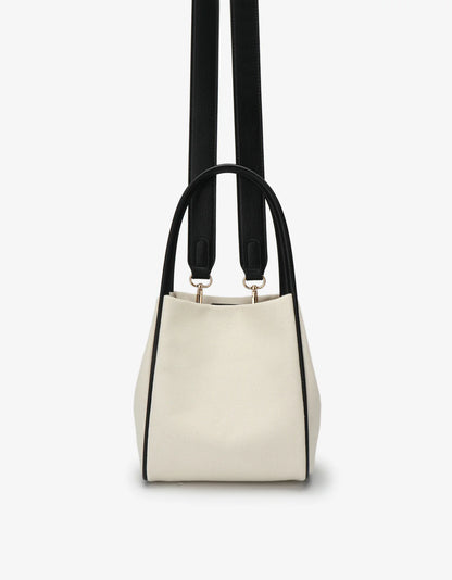 REMI/REID HOLLACE MINI TOTE CANVAS CONTRAST PIPING