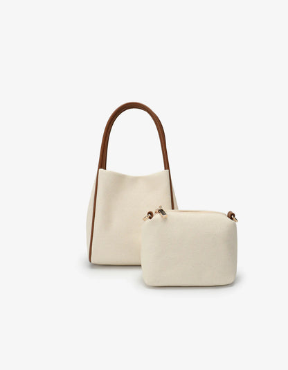 REMI/REID HOLLACE MINI TOTE CANVAS CONTRAST PIPING