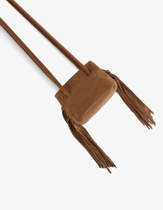 REMI/REMI NOE FRINGE FAUX SUEDE SHORT