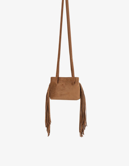 REMI/REMI NOE FRINGE FAUX SUEDE SHORT