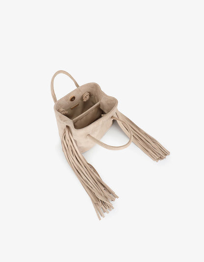 REMI/REMI NOE FRINGE FAUX SUEDE SHORT