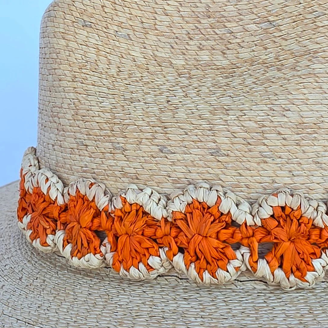 Baldiz Sand Palm Hat with Raffia Band