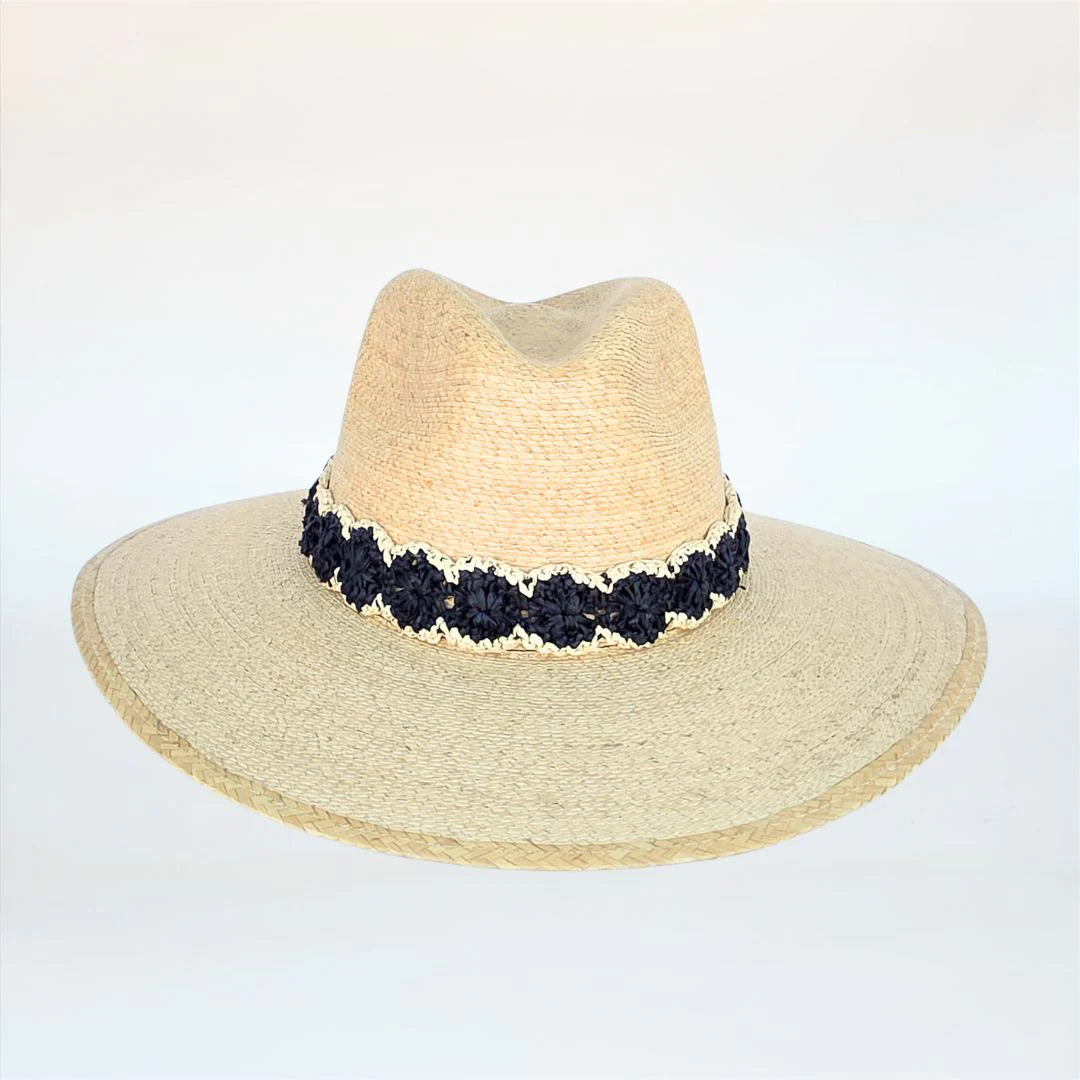 Baldiz Sand Palm Hat with Raffia Band