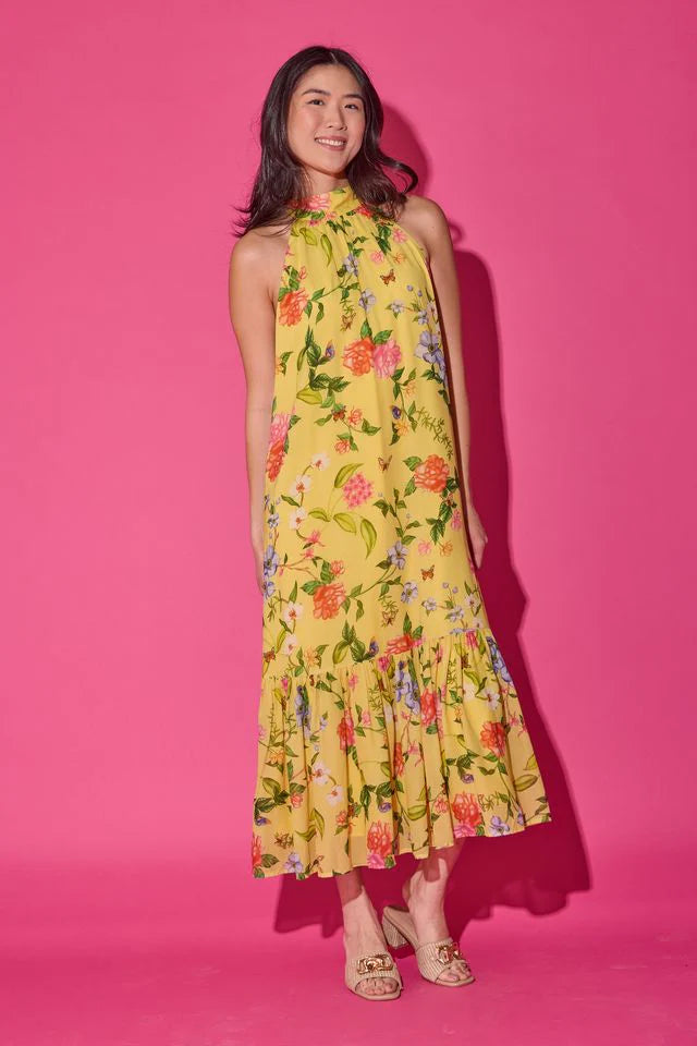 ALDEN ADAIR Perry Dress in Yellow Parterre