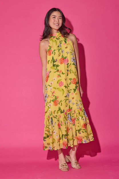 ALDEN ADAIR Perry Dress in Yellow Parterre