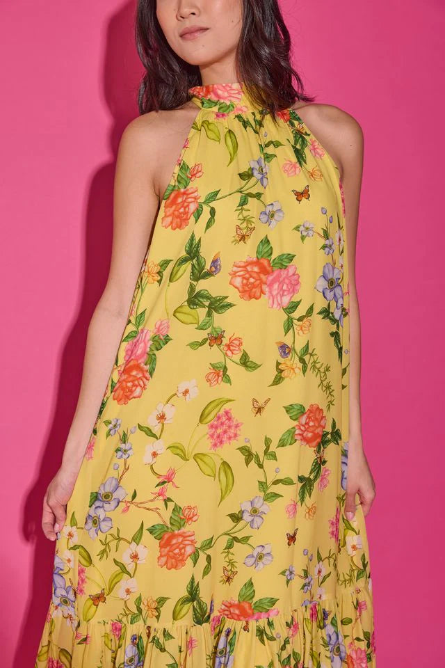 ALDEN ADAIR Perry Dress in Yellow Parterre